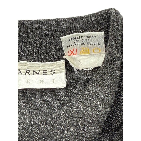 Jhane Barnes Vintage Lightweight Collared Polo Sweater Viscose Nylon Gray Size L - Picture 5 of 7